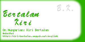 bertalan kiri business card